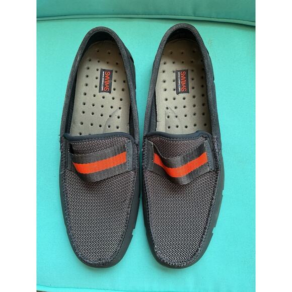 SWIMS Penny Loafers Men's 10 Navy Blue Slip On Water Lake Boat Beach Pool Shoes - Picture 1 of 11